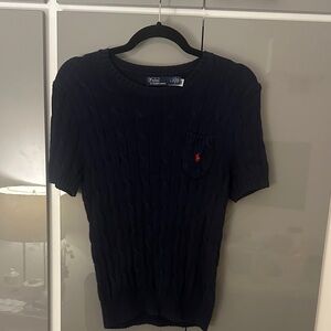 Polo by Ralph Lauren Navy Cable Knit Sweater